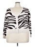 T Tahari Animal Print White Cardigan Size 3X - photo 1