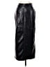 Open Edit 100% Polyurethane Black Faux Leather Skirt Size 2 - photo 2