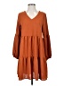 Unbranded Solid Brown Casual Dress Size S - photo 1