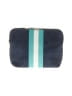 Unbranded Stripes Teal Blue Makeup Bag One size - photo 1