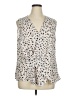 Tart 100% Rayon Animal Print Ivory Sleeveless Blouse Size 0X - photo 1