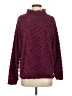 Eddie Bauer 100% Polyester Chevron-herringbone Burgundy Turtleneck Sweater Size S - photo 1