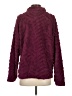 Eddie Bauer 100% Polyester Chevron-herringbone Burgundy Turtleneck Sweater Size S - photo 2