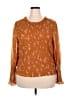 Terra & Sky 100% Polyester Orange Long Sleeve Blouse Size 2X - photo 1