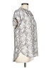 Adrienne Vittadini 100% Polyester Paisley Silver Short Sleeve Blouse Size L - photo 4