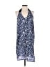 Loyal Hana 100% Polyester Print Blue Casual Dress Size S - photo 1