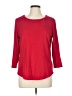 Rafaella 100% Cotton Red 3/4 Sleeve Top Size L - photo 1