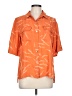 Equipment 100% Viscose Orange Short Sleeve Blouse Size L - photo 1