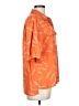 Equipment 100% Viscose Orange Short Sleeve Blouse Size L - photo 4