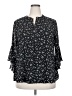 Timeson Black 3/4 Sleeve Blouse Size XXL - photo 1