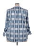 Always Indigo 100% Polyester Blue 3/4 Sleeve Blouse Size 3X - photo 2