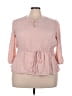 Como Blu Pink 3/4 Sleeve Blouse Size 3X - photo 1