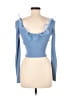 Zara 100% Polyester Blue Cardigan Size S - photo 2
