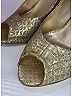Miu Miu Metallic Silver Gold Metallic Snakeskin Heels Size EU 38 - photo 5