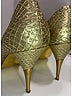 Miu Miu Metallic Silver Gold Metallic Snakeskin Heels Size EU 38 - photo 4