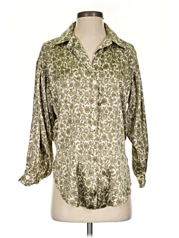 Topshop 3/4 Sleeve Button-Down Shirt (view 1)