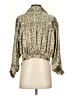 Topshop Paisley Green 3/4 Sleeve Button-Down Shirt Size 2 - photo 2