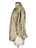 Topshop Paisley Green 3/4 Sleeve Button-Down Shirt Size 2 - photo 5