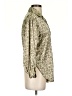 Topshop Paisley Green 3/4 Sleeve Button-Down Shirt Size 2 - photo 4