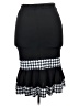 Unbranded Houndstooth Black Casual Skirt Size 2X - photo 2