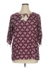 Escapada 100% Rayon Burgundy 3/4 Sleeve Blouse Size XL - photo 1