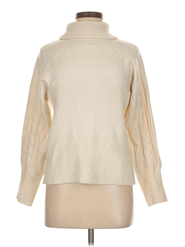 Pre-owned Joa Turtleneck Sweater In Ivory