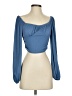 Shein Blue 3/4 Sleeve Blouse Size 4 - photo 1