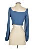 Shein Blue 3/4 Sleeve Blouse Size 4 - photo 2