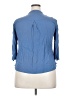 Unbranded Blue 3/4 Sleeve Button-Down Shirt Size XXL - photo 2