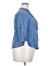 Unbranded Blue 3/4 Sleeve Button-Down Shirt Size XXL - photo 4