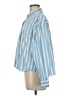 Old Navy 100% Cotton Stripes Blue Long Sleeve Button-Down Shirt Size M - photo 5