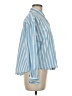 Old Navy 100% Cotton Stripes Blue Long Sleeve Button-Down Shirt Size M - photo 4