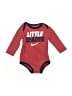 Nike 100% Cotton Red Long Sleeve Onesie Size 9-12 mo - photo 1