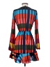 Express 100% Polyester Print Blue Cocktail Dress Size XS - photo 2