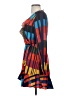 Express 100% Polyester Print Blue Cocktail Dress Size XS - photo 5