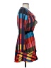 Express 100% Polyester Print Blue Cocktail Dress Size XS - photo 4