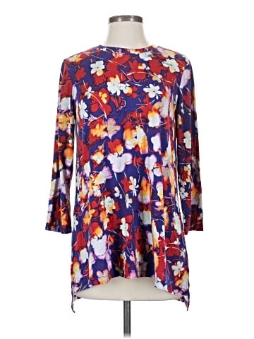 LOGO by Lori Goldstein 3/4 Sleeve Blouse (view 1)
