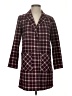 Harlyn Plaid Burgundy Coat Size XS - photo 1
