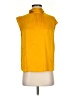 MNG 100% Viscose Yellow Sleeveless Blouse Size 2 - photo 1