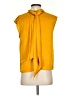 MNG 100% Viscose Yellow Sleeveless Blouse Size 2 - photo 2
