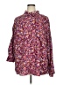 Emily Wonder 100% Polyester Floral Purple 3/4 Sleeve Blouse Size 1X - photo 1