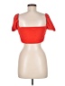 Privacy Please Orange Short Sleeve Top Size M - photo 2