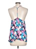 2 Hearts 100% Polyester Blue Purple Sleeveless Blouse Size L - photo 2