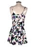 Topshop Floral Purple Black Romper Size 6 - photo 2