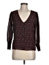 Madewell Print Black Long Sleeve Blouse Size 6 - photo 1