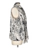 Vince Camuto Animal Print Silver Sleeveless Blouse Size L - photo 4
