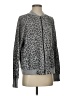 John Eshaya Animal Print Gray Cardigan Size S - photo 1