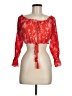 Mint Vanilla 100% Rayon Red 3/4 Sleeve Blouse Size 8 - photo 1