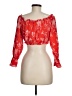 Mint Vanilla 100% Rayon Red 3/4 Sleeve Blouse Size 8 - photo 2