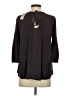 Ann Taylor LOFT Brown 3/4 Sleeve Top Size XXS - photo 2